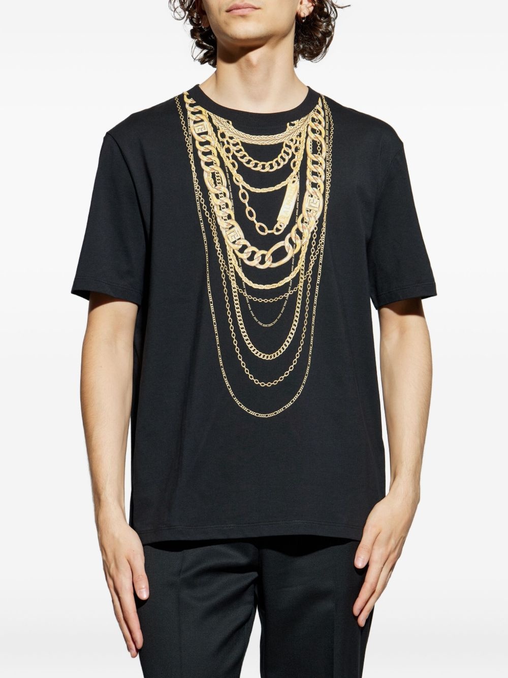 chain-print T-shirt - 3