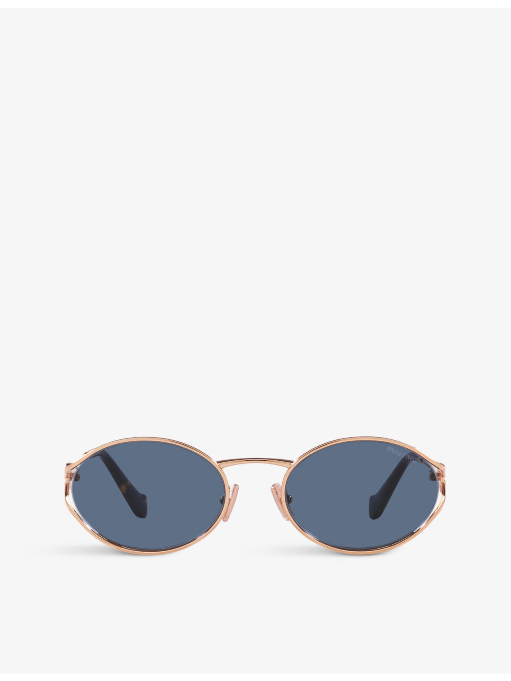 MU 52YS round-frame branded-arm metal sunglasses - 1