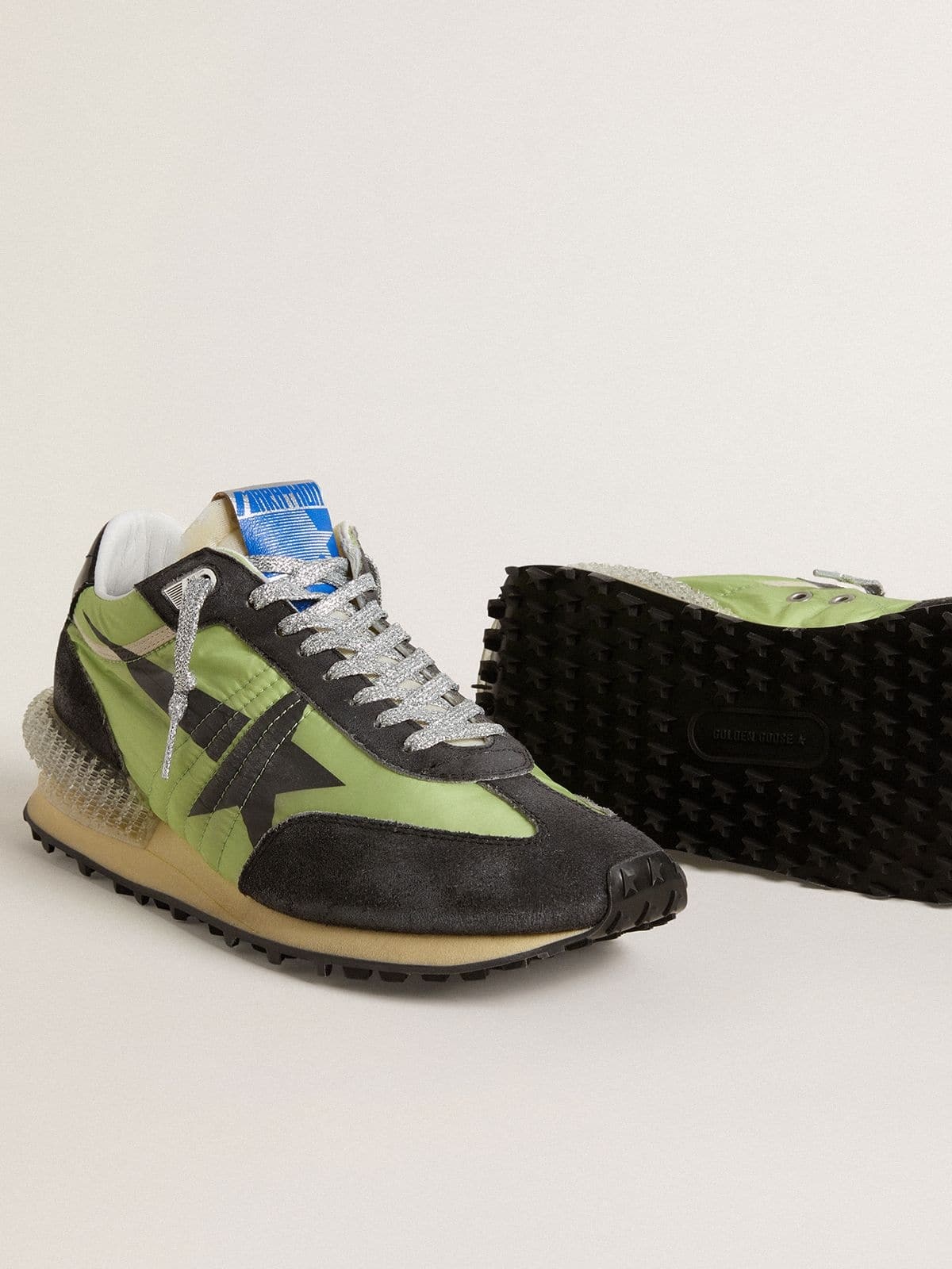 Men's Marathon with green nylon upper and black star - 4
