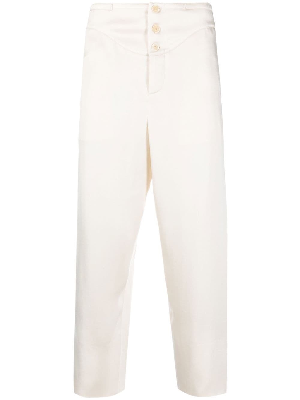 buttoned slim trousers - 1