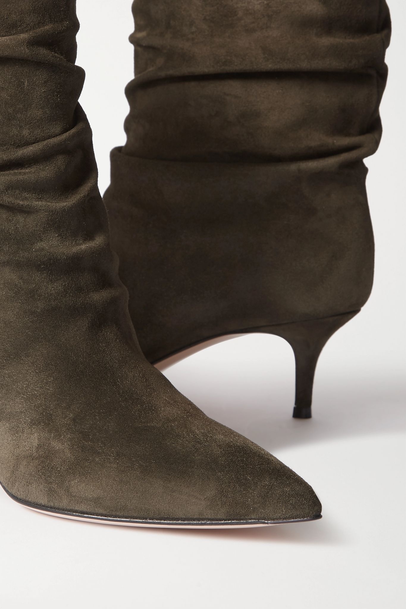 Cecile 55 ruched suede ankle boots - 5