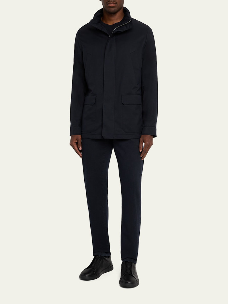 ZEGNA Men's Technical Full-Zip Car Coat outlook