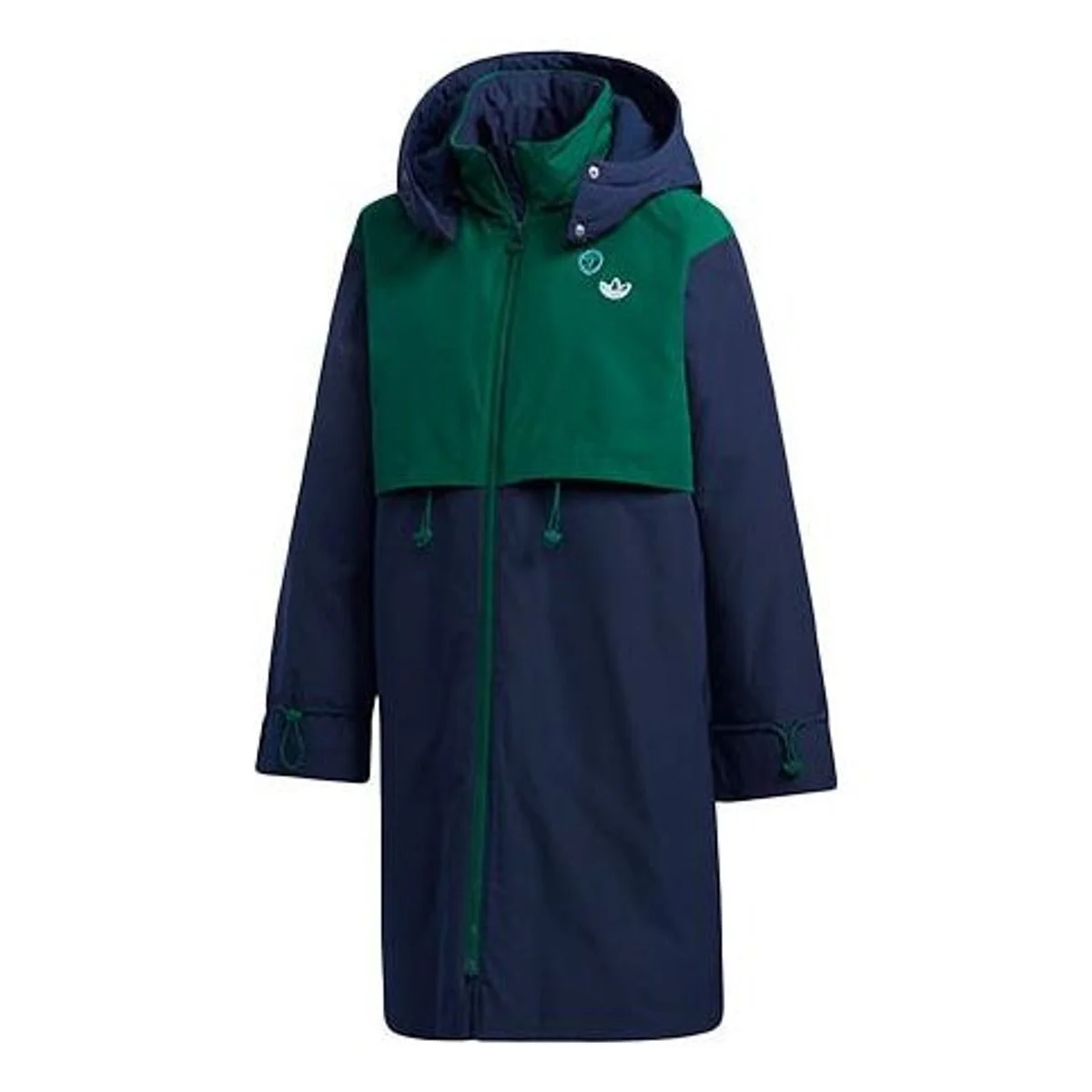 (WMNS) adidas Bellista Removable Hood Down Puffer Parka Jacket 'Green Black' GL6405 - 1