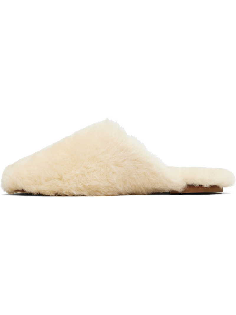 Aeyde Off-White Rega Shearling Slippers outlook