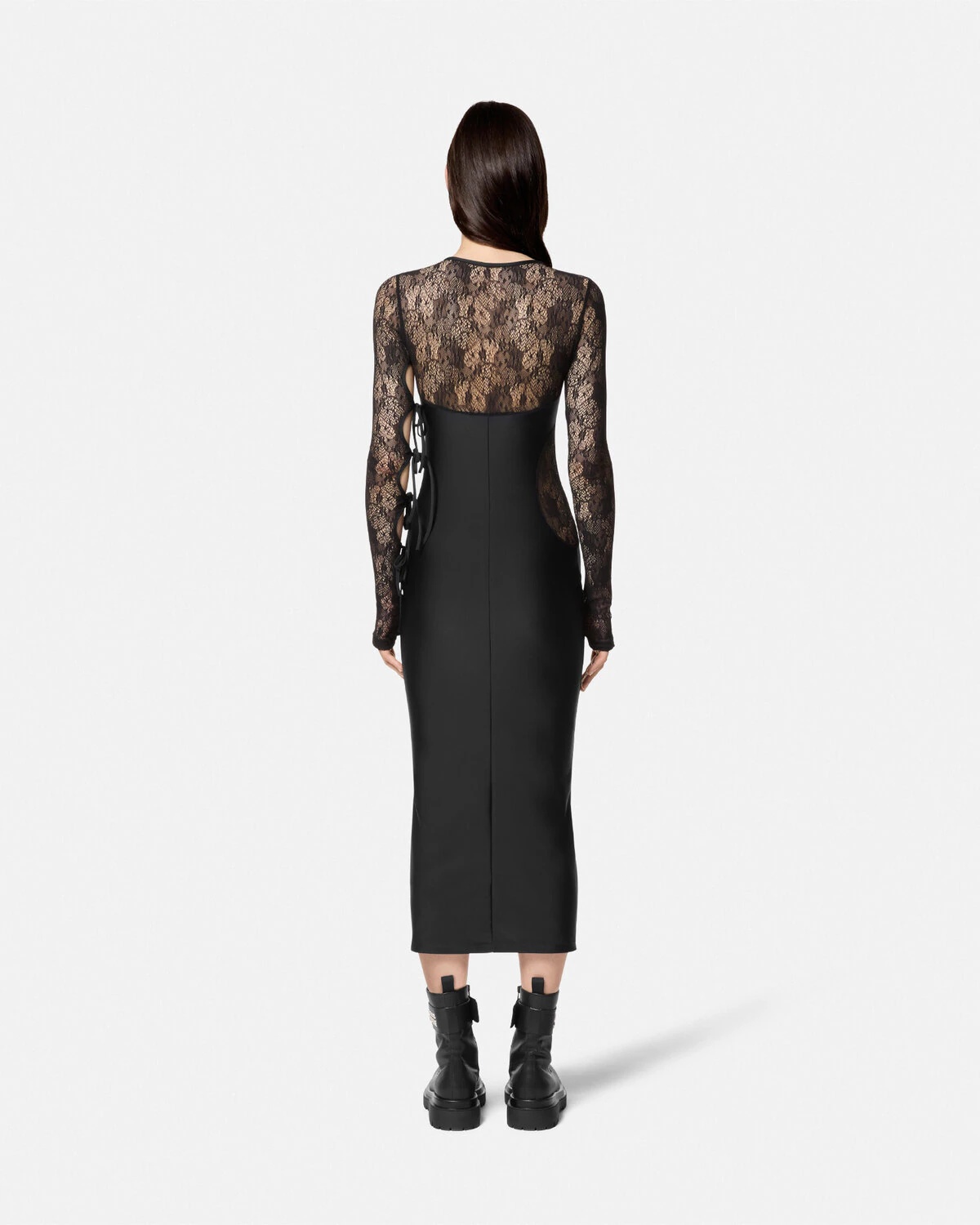 Mesh Lace Midi Dress - 4