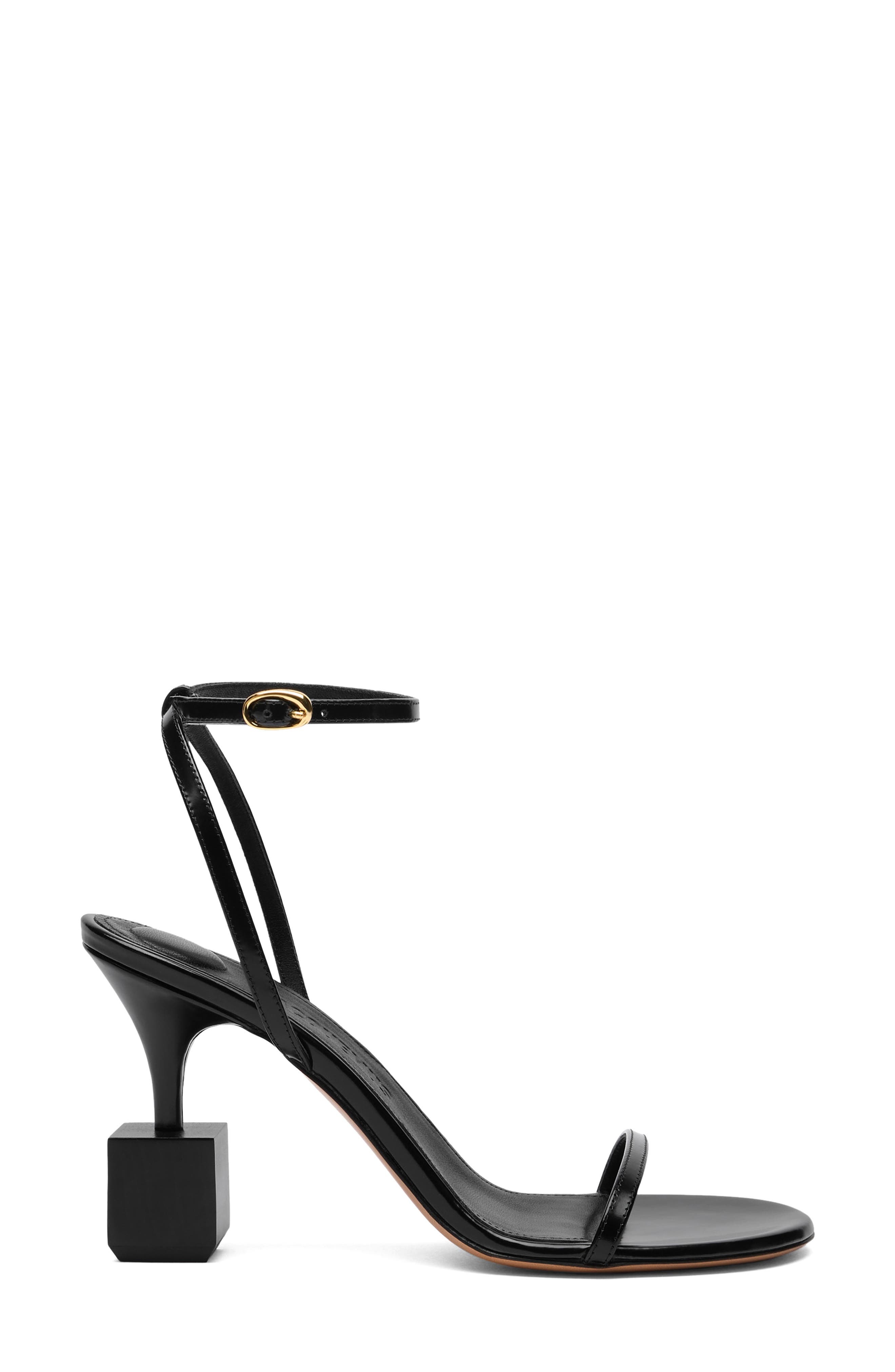 Jacquemus Les Sandales Bisou Mismatched Ankle Strap Sandal in Black at Nordstrom - 3