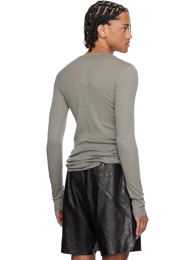 Gray Temple Rib LS T-shirt 3