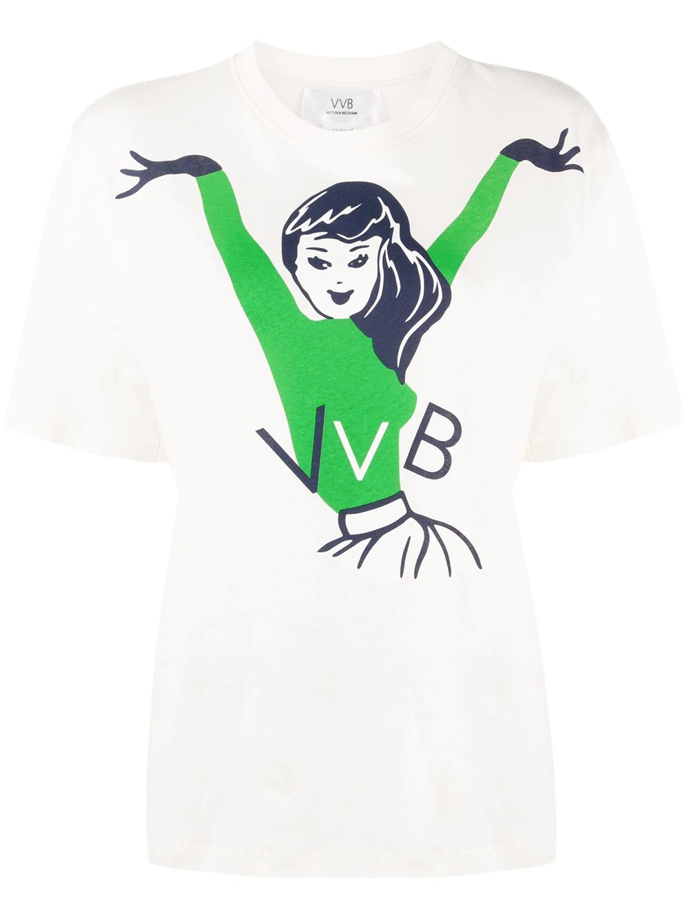 Cheerleader V graphic print T-shirt - 1