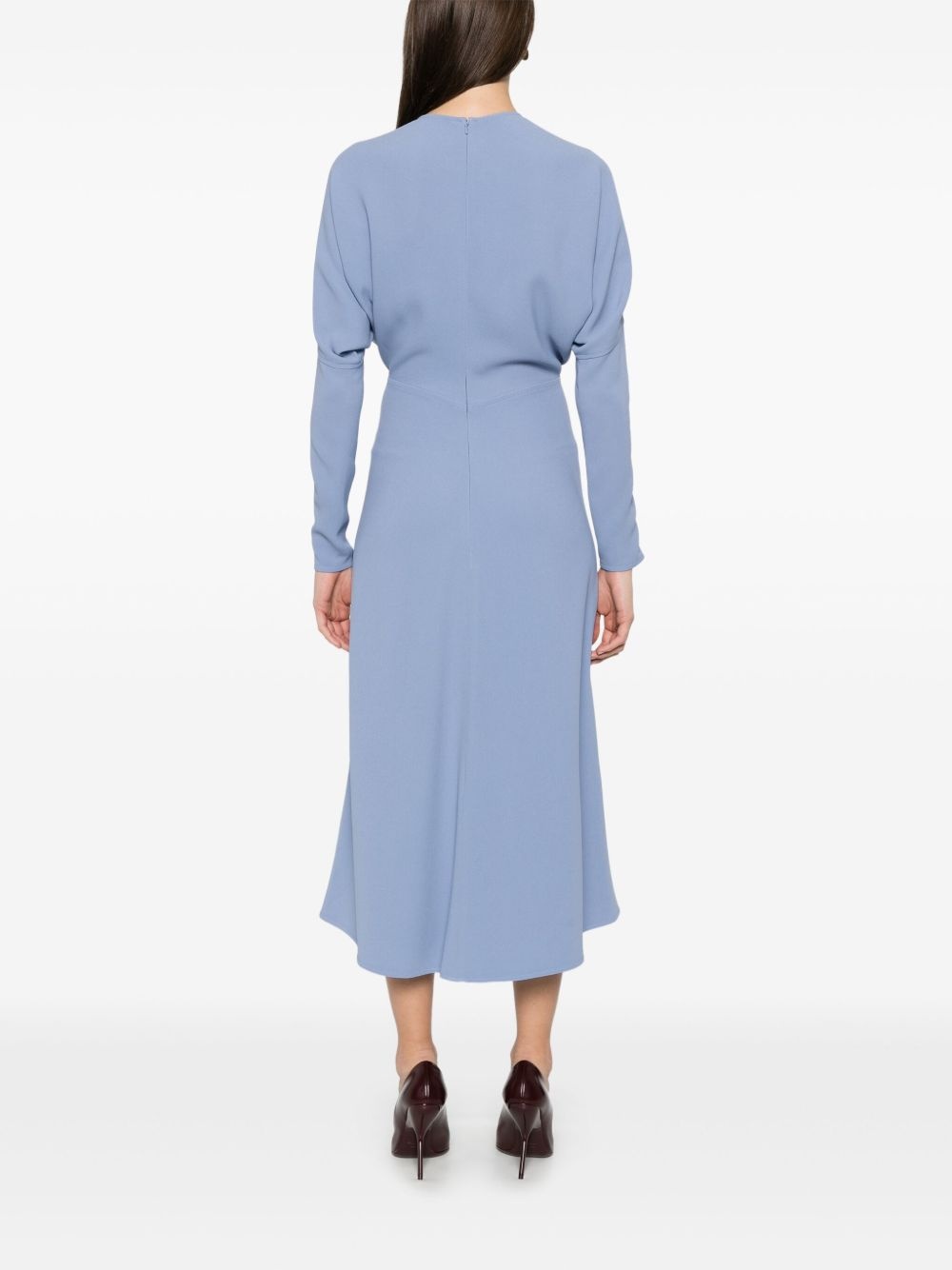 dolman-sleeves midi dress - 4