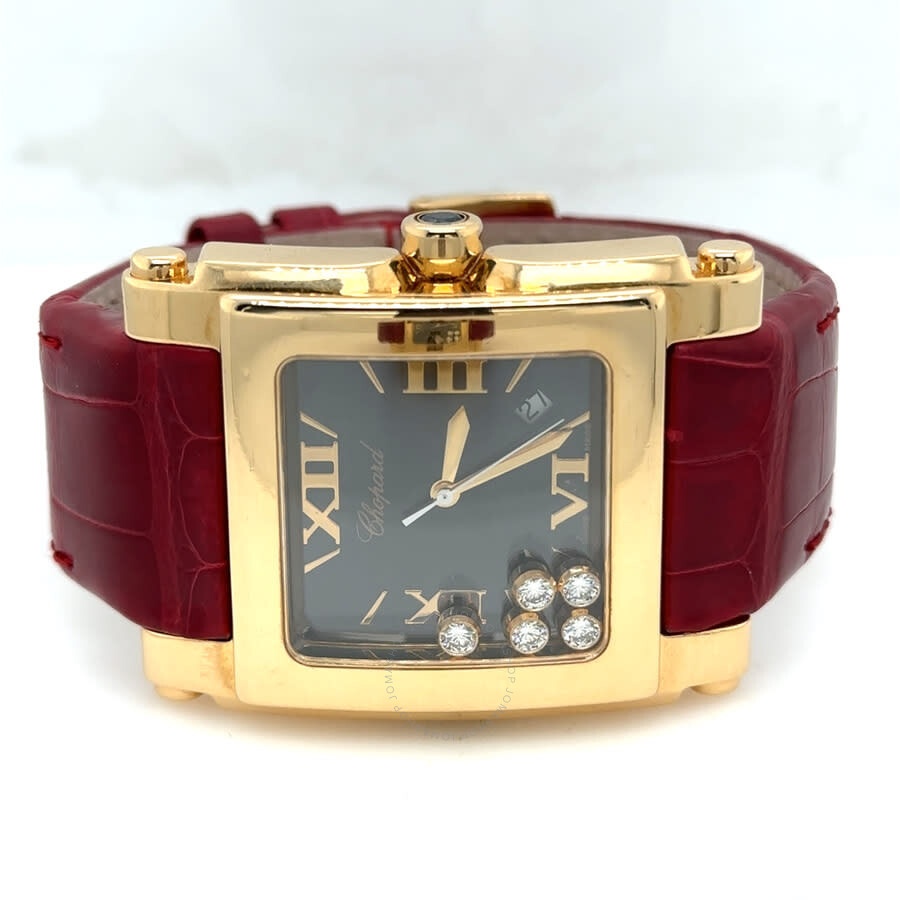 Pre-owned Chopard Happy Sport Square Quartz Black Dial Men's Watch 28/73670 - 5