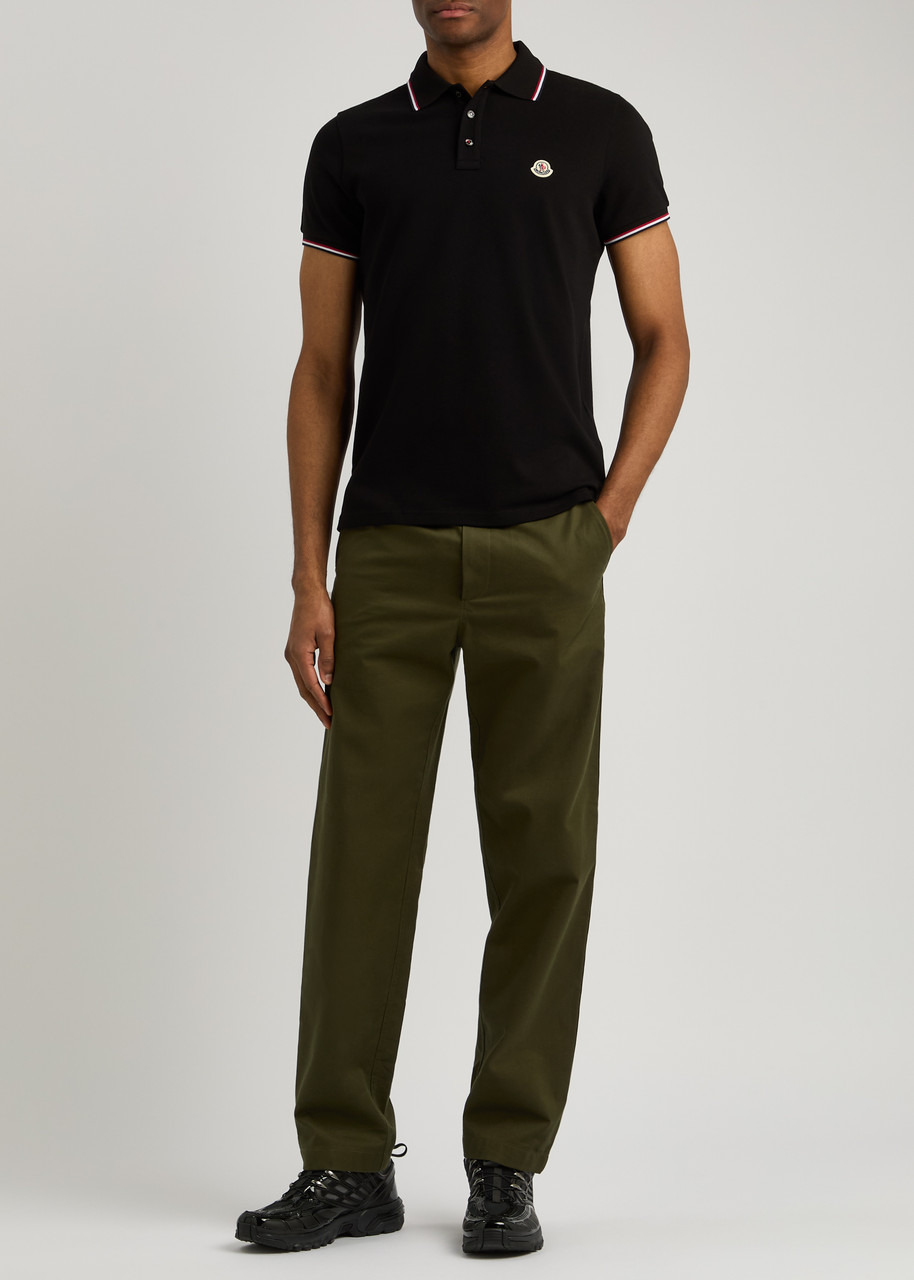 Moncler Logo-appliquéd Piqué Cotton Polo Shirt - 4