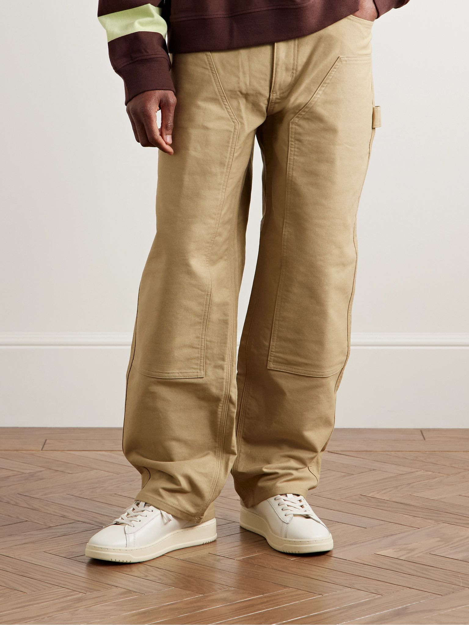 Dallas Nubuck-Trimmed Leather Sneakers White - 2