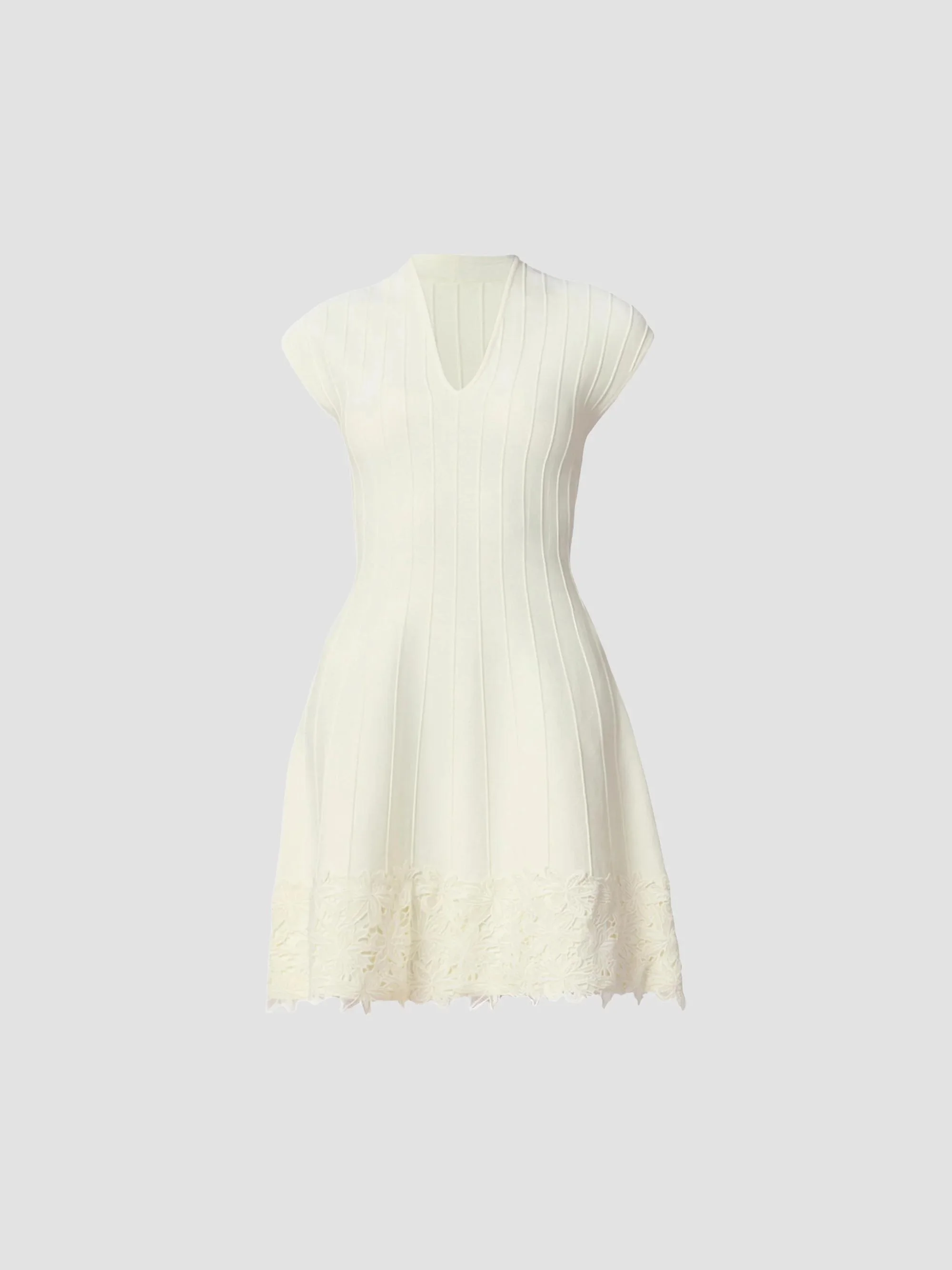 Women's Azalea Ottoman-Knit Minidress - Ivory - 1