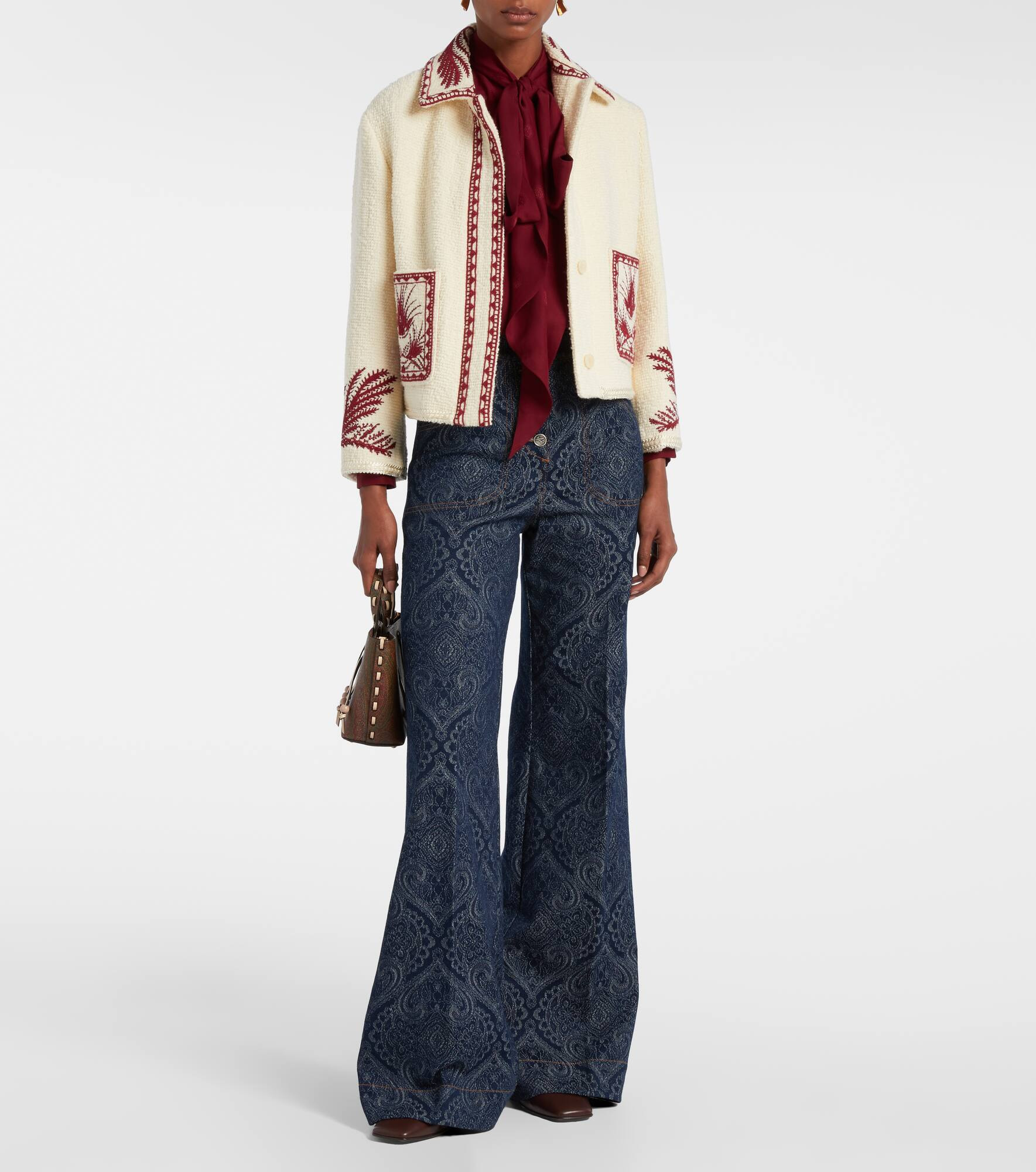 Embroidered wool bouclé jacket - 2