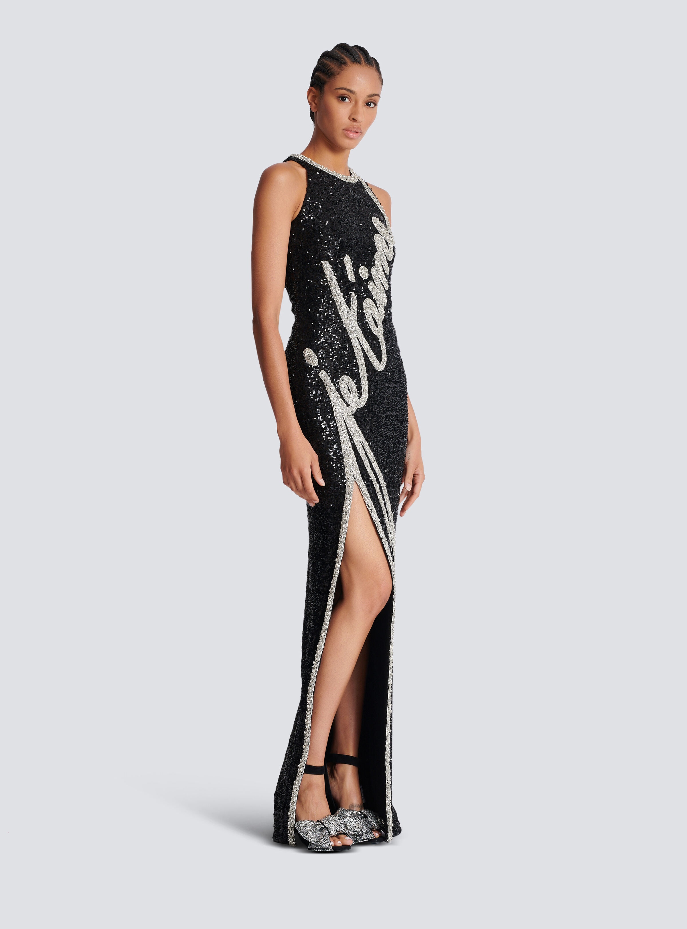 Long "Love Letter" embroidered sequin dress - 3