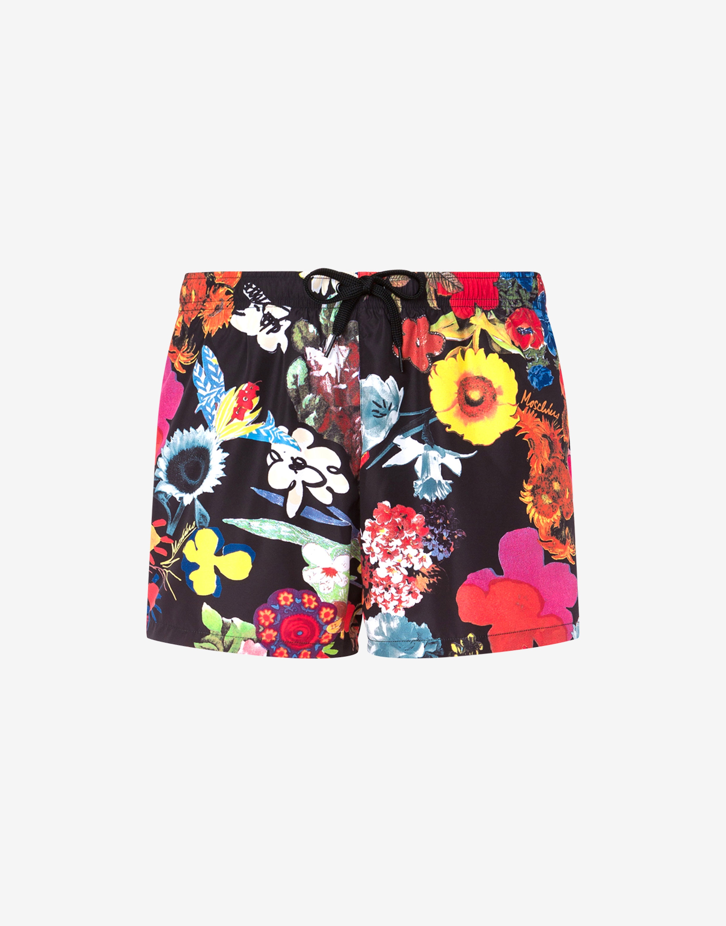 ALLOVER FLOWERS NYLON SWIM TRUNKS - 1