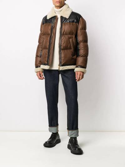 Neil Barrett panelled zipped puffer jacket outlook