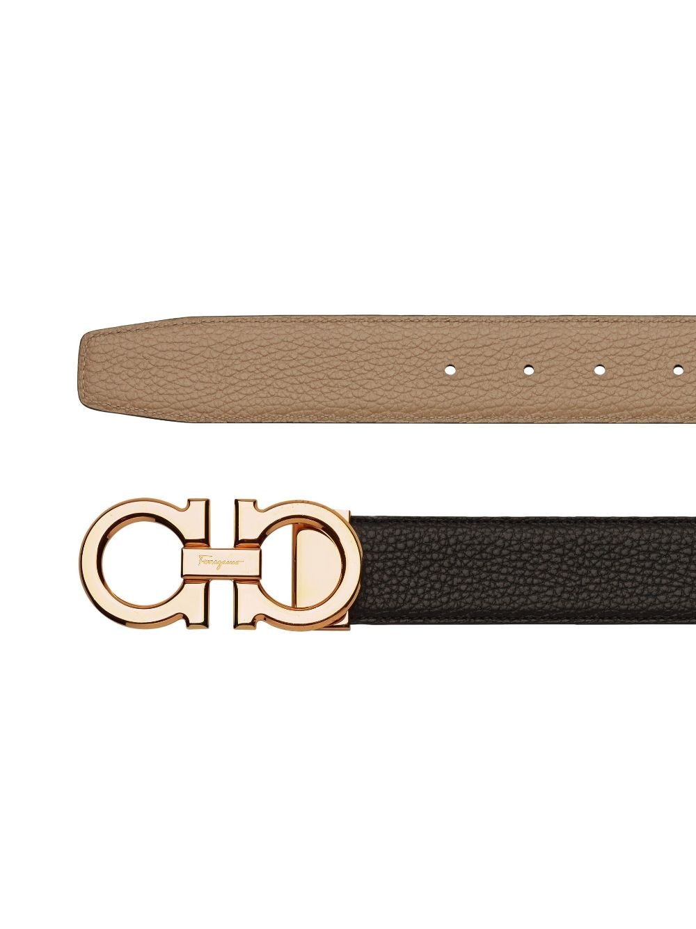 Gancini leather belt - 2