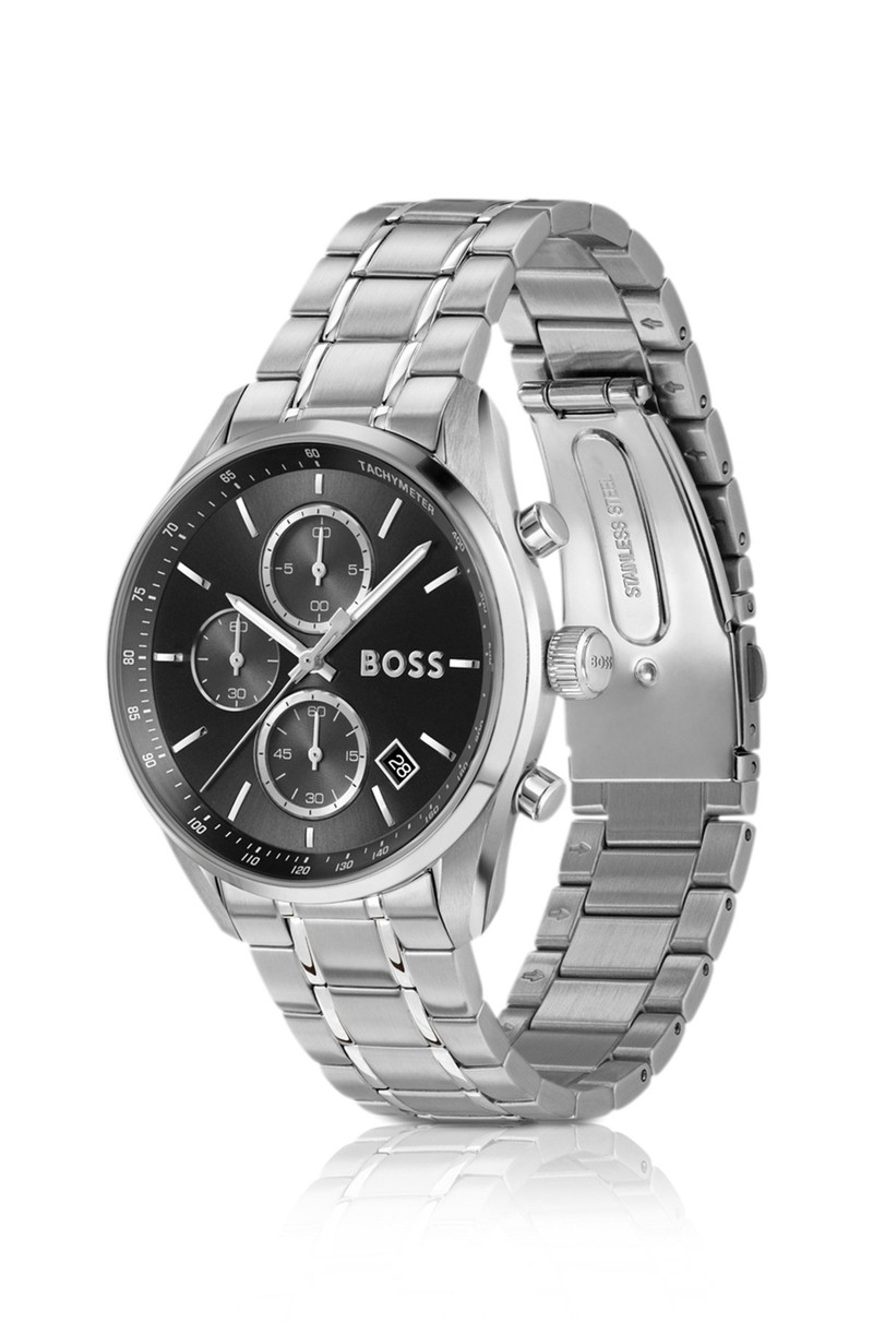 BOSS STEEL-BRACELET WATCH WITH BLACK DIAL outlook