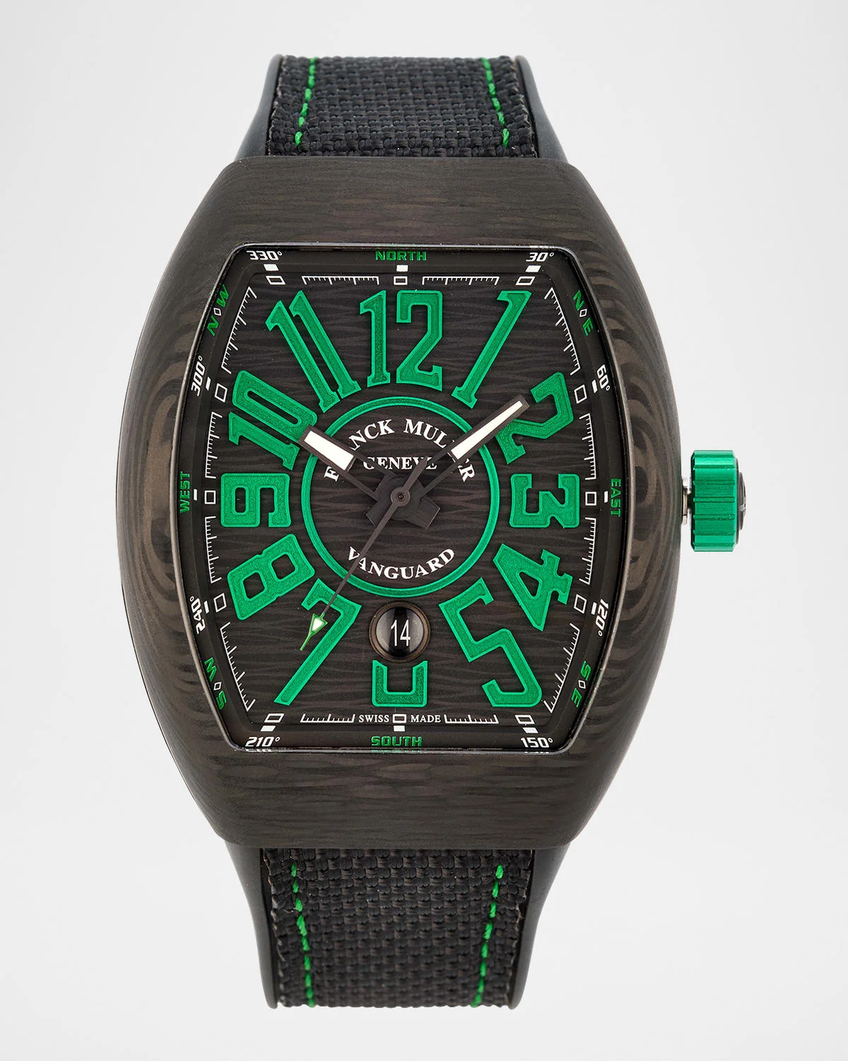 44mm Carbon Green Watch - 1