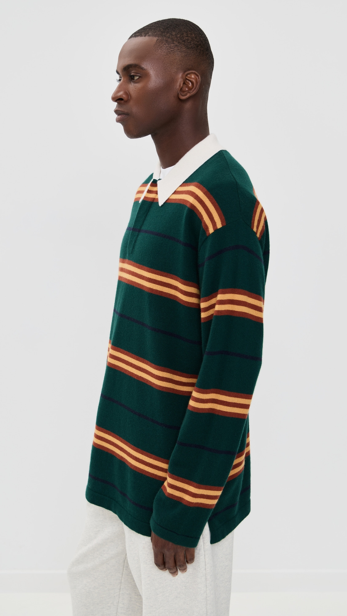 Striped Cashmere Rubgy - 4