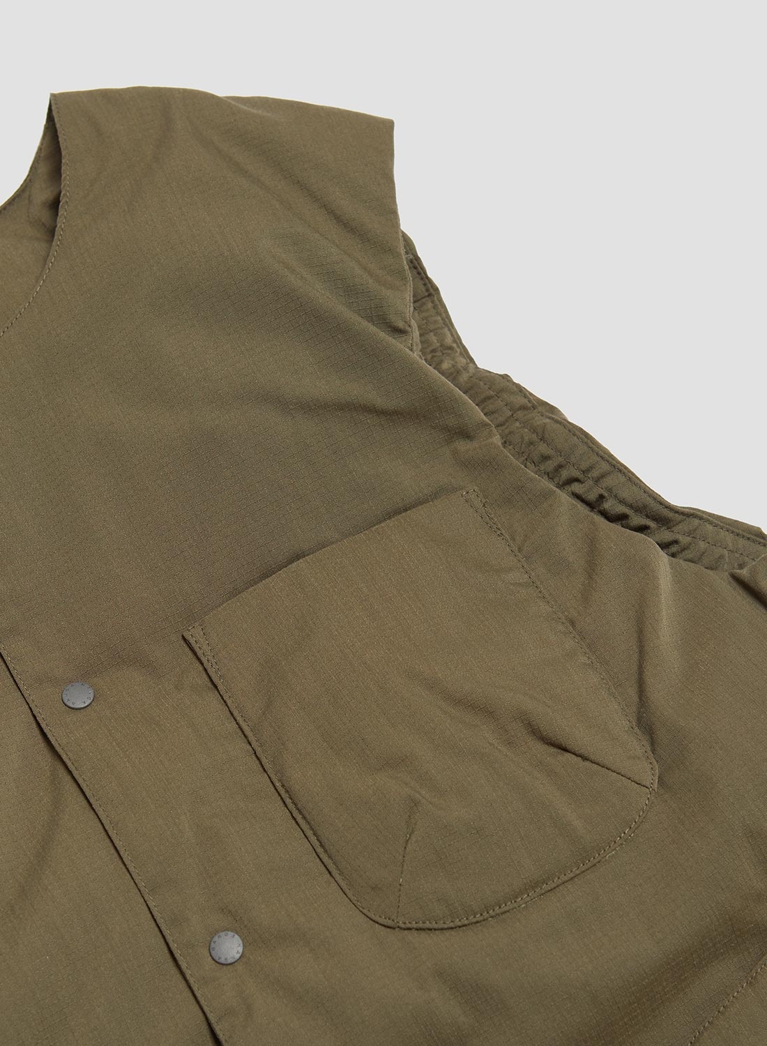 Nanga Hinoc Ripstop Inner Down Vest in Army Green - 2