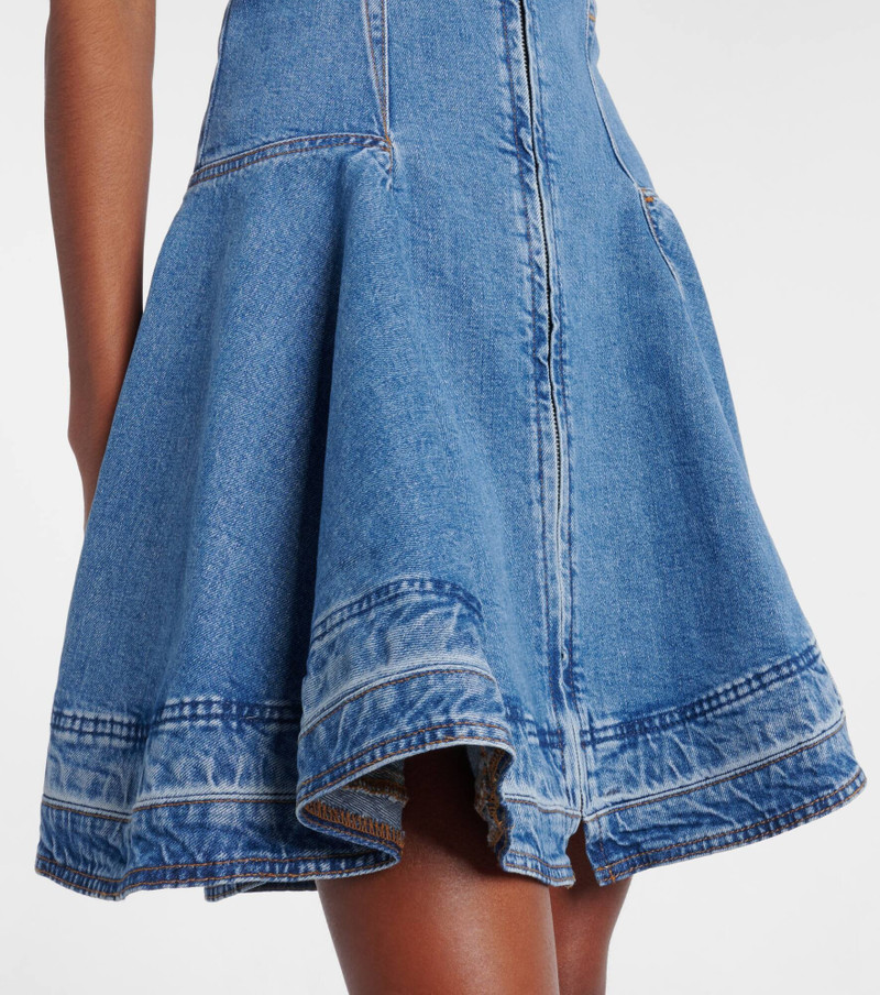 Eleodra zip-front flared denim mini dress 5