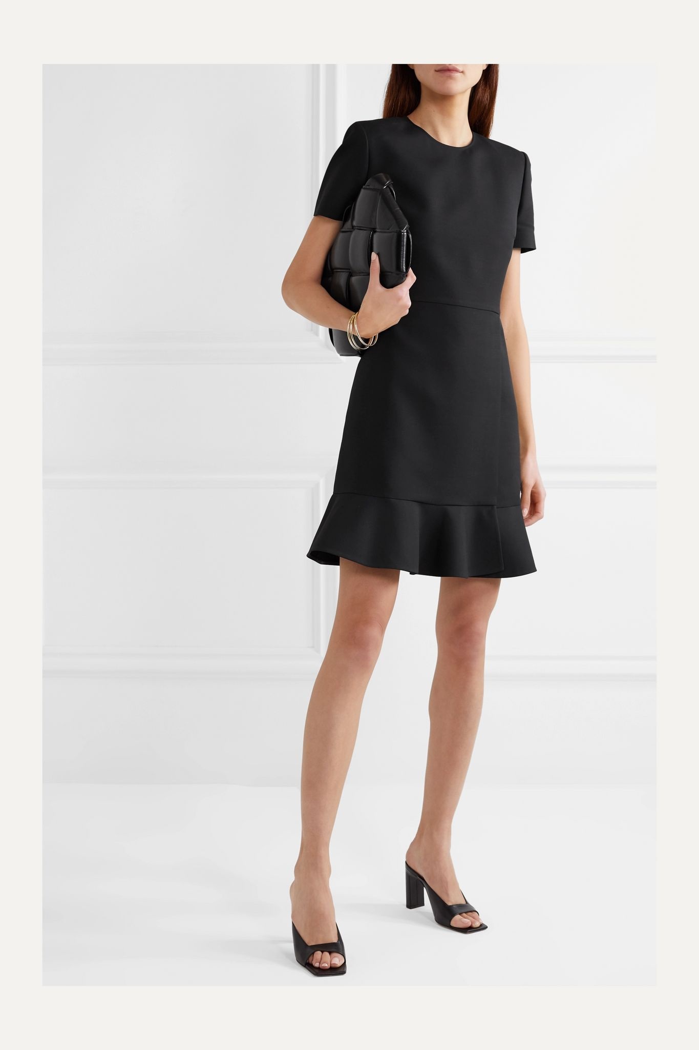 Ruffled wool-blend dress - 2