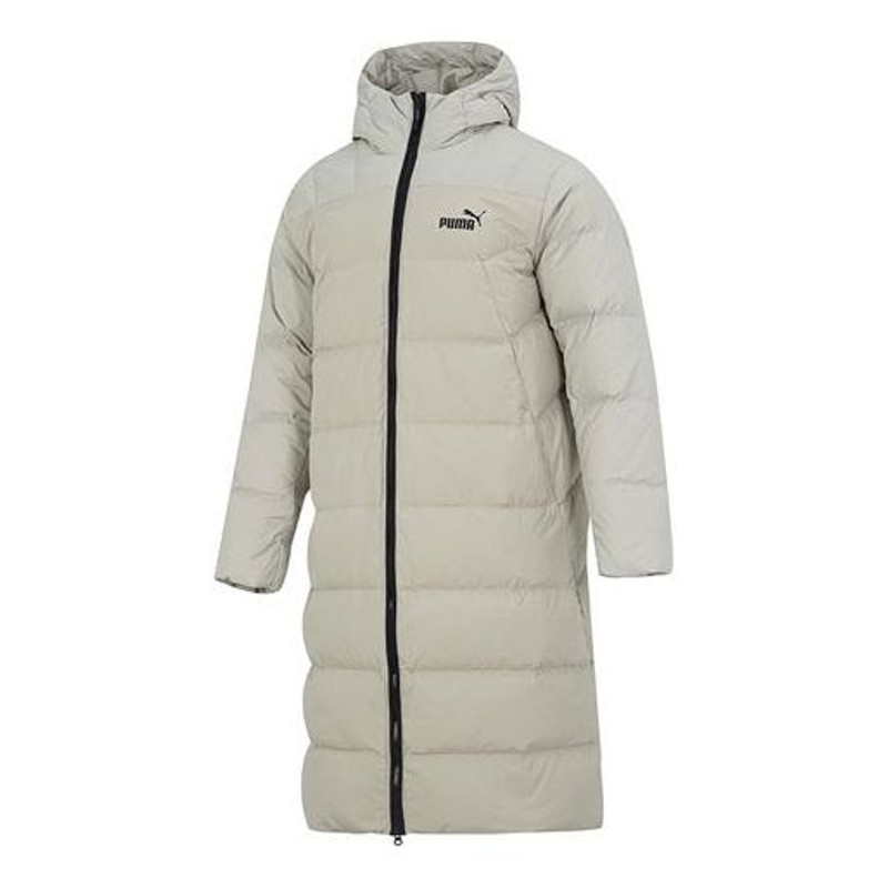 PUMA 후드 코트 재킷 '흰색'672435-68 - 1