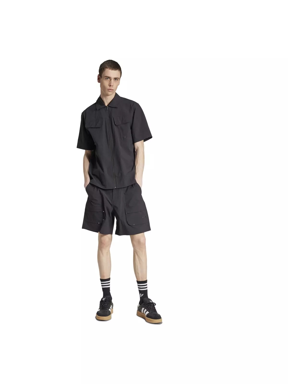 Originals Men's Premium Essentials Utility Cargo Shorts -Black - 5