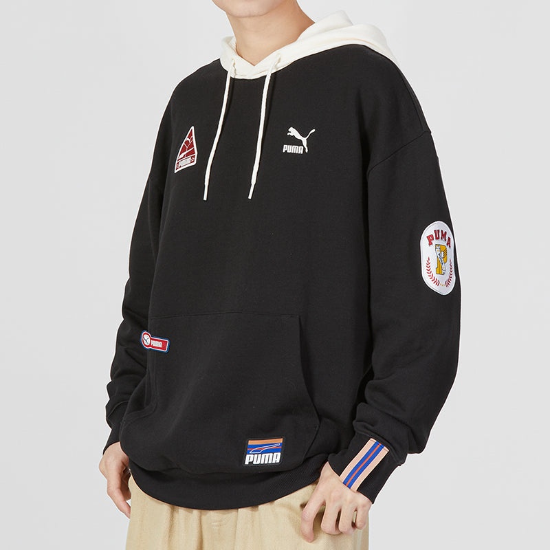 PUMA Team Badge Hoodie 'Black' 677377-01 - 5