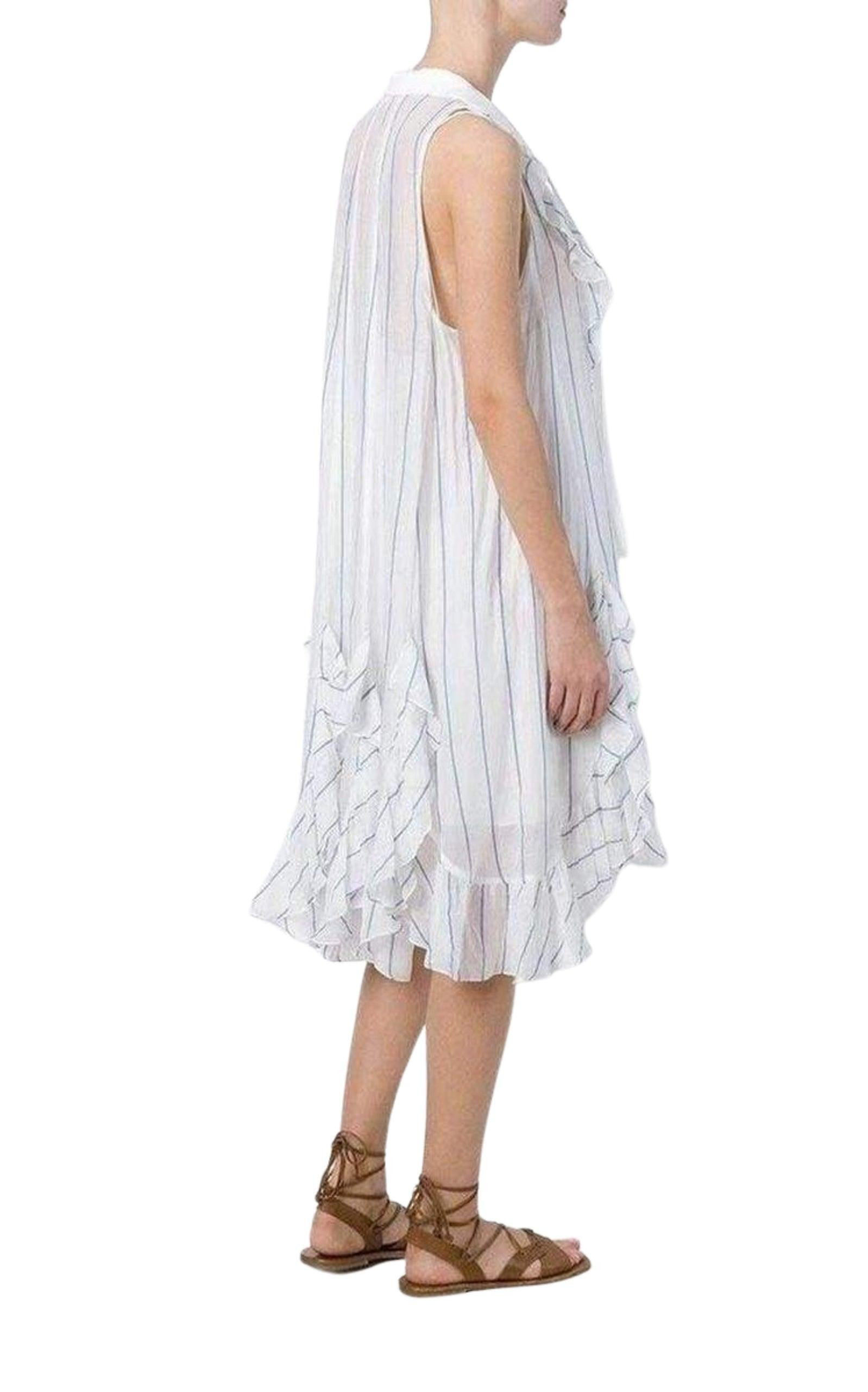 Ruffled Silk Blend Loose Dress - 4