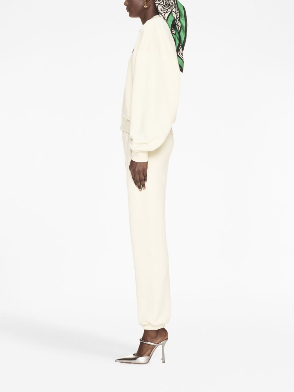 OW-print cotton track pants - 3