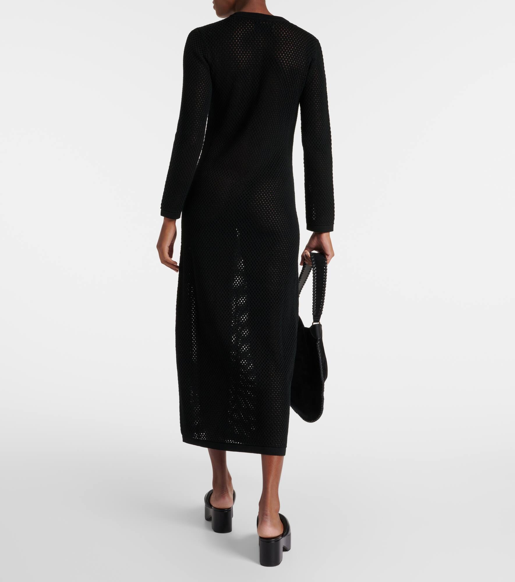 Zera open-knit cotton maxi dress - 3