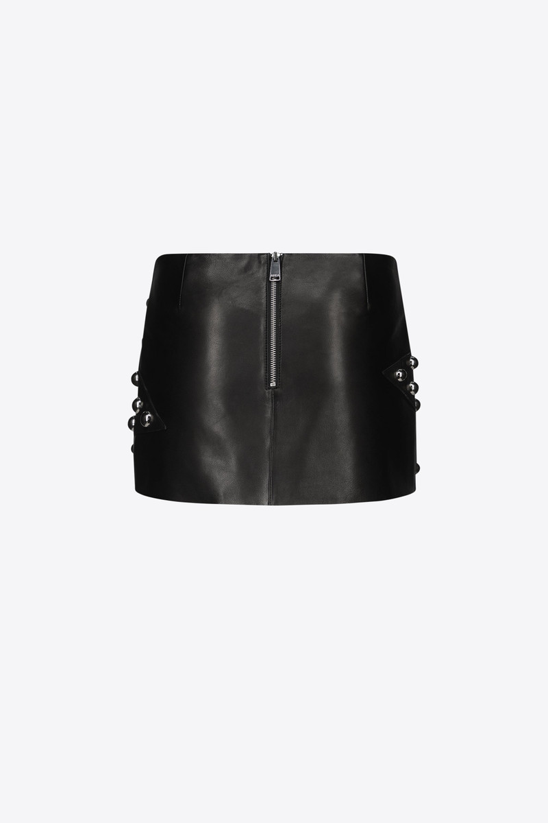 AREA STUDDED POLKA DOT LEATHER SKIRT outlook