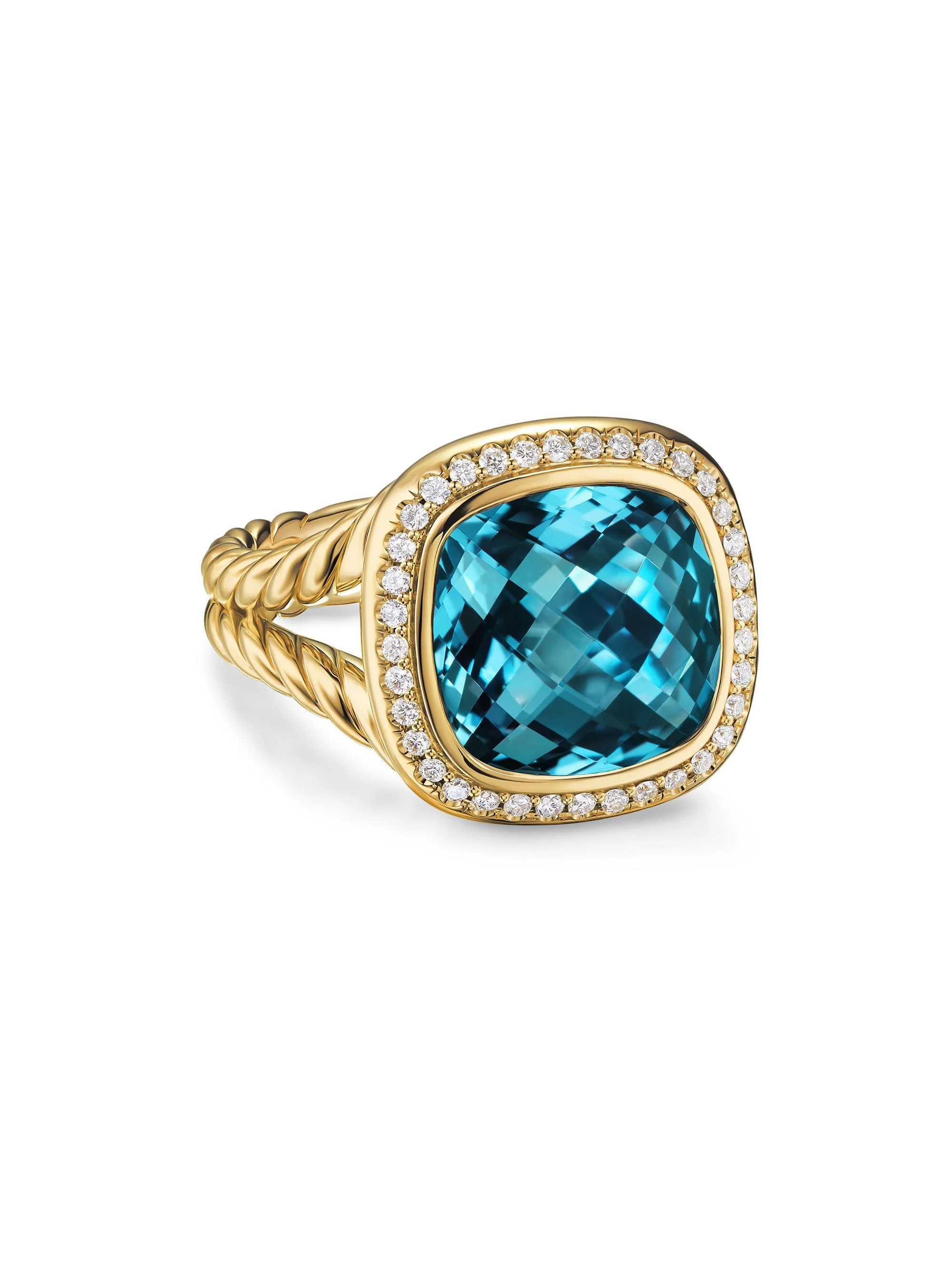 Women's Albion Ring in 18K Yellow Gold - Hampton Blue Topaz - 1