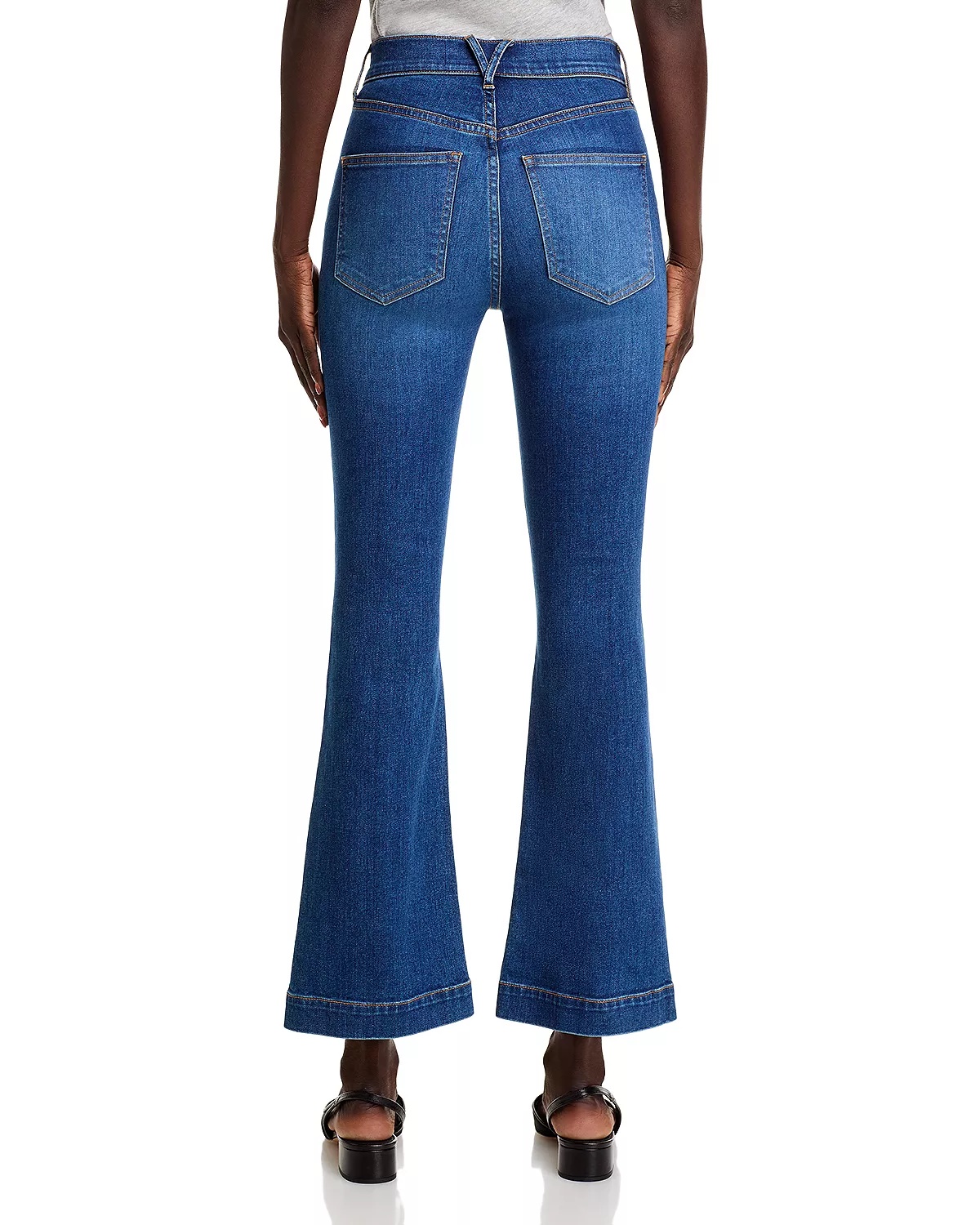 Carson Kick Flare Jeans in Bright Blue - 3