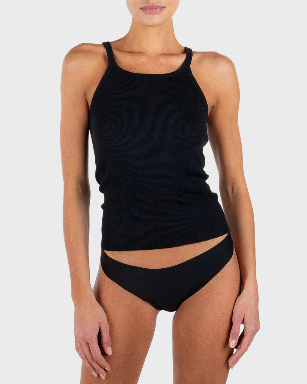 Top Rib Tank Black - 4