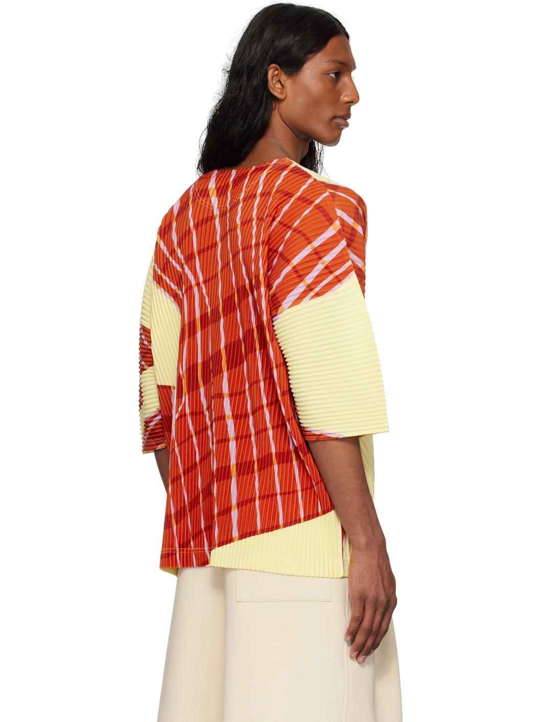Yellow & Orange Windswept Plaid T-shirt - 3