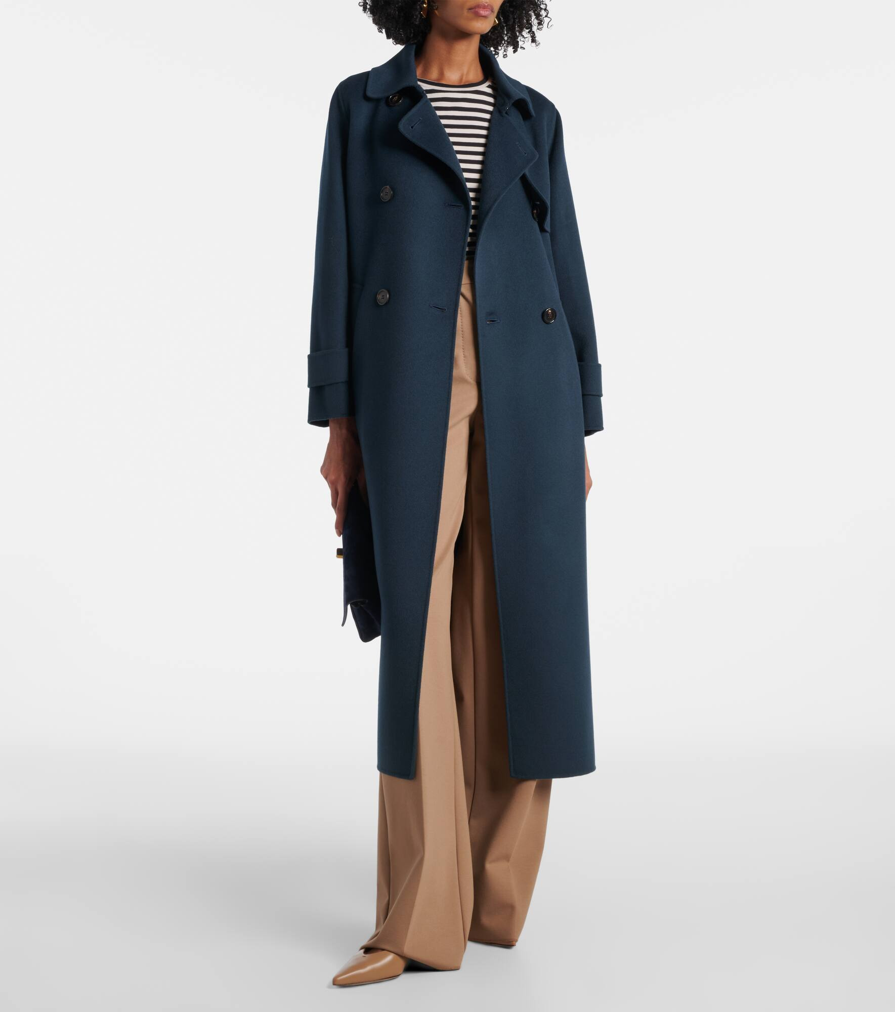 Belted virgin wool coat - 2