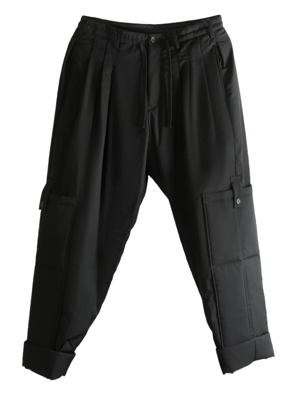 pleated cargo trousers - 1