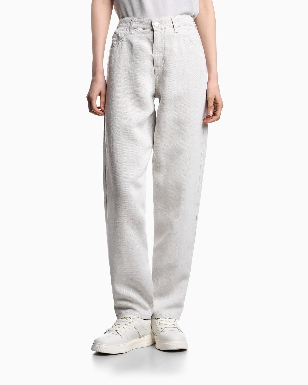 J90 CARROT-FIT JEANS IN A LYOCELL AND LINEN BLEND DENIM ASV - 4