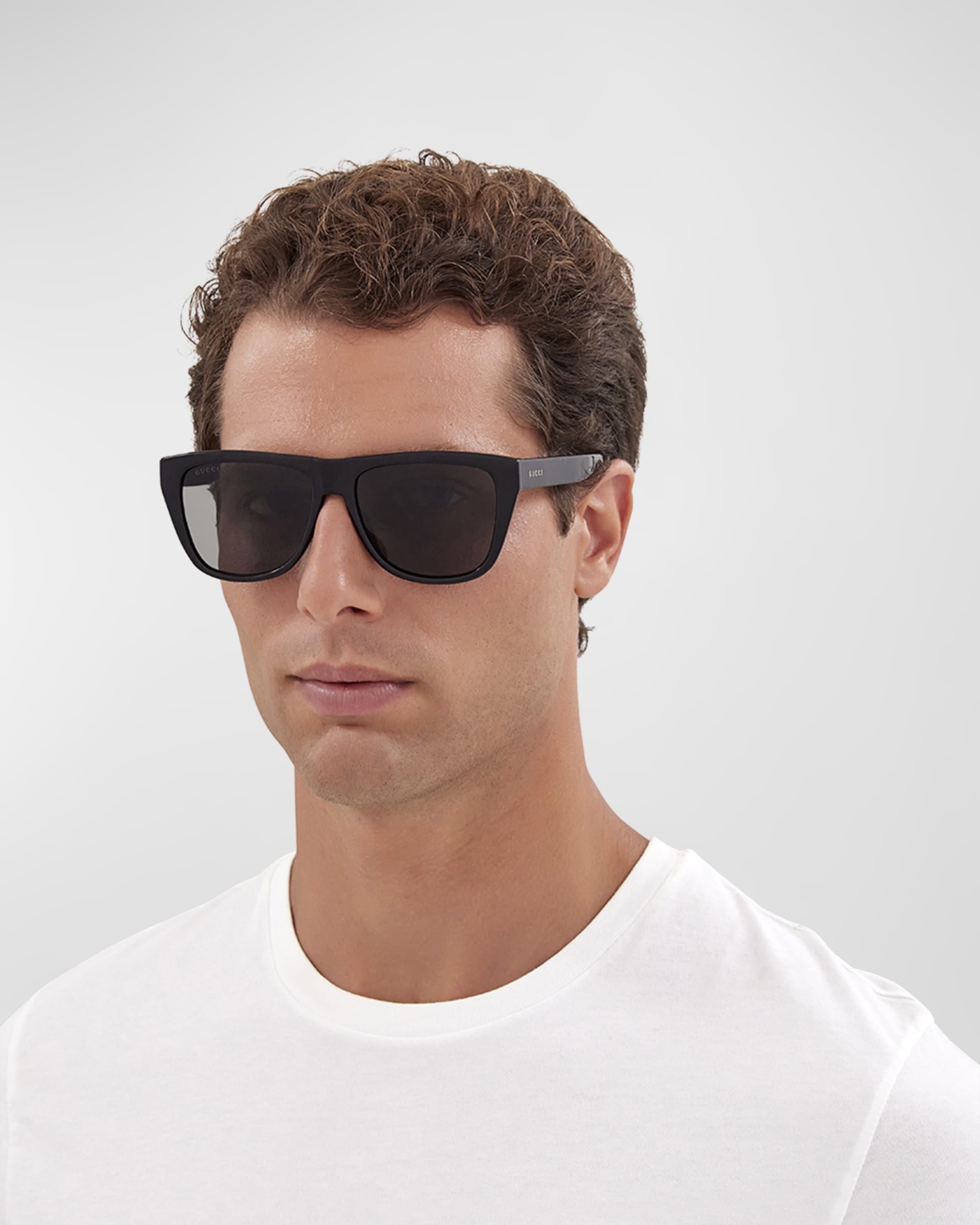 Men's Logo Rectangle Acetate Sunglasses - 2