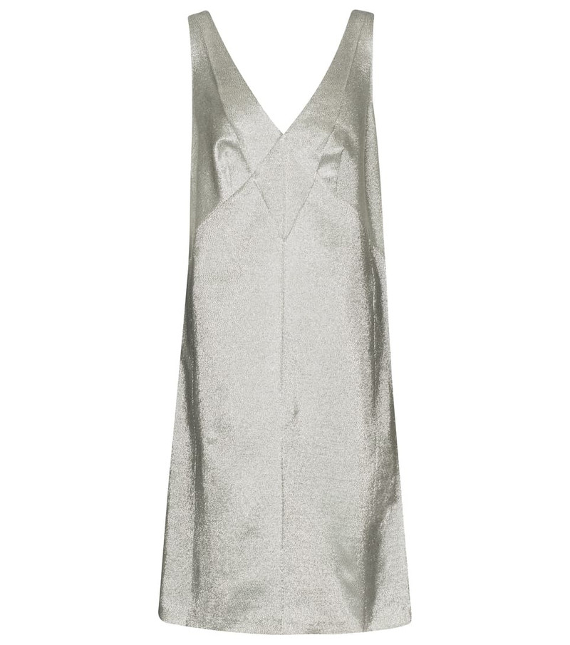 Gabardine and lamé minidress - 1