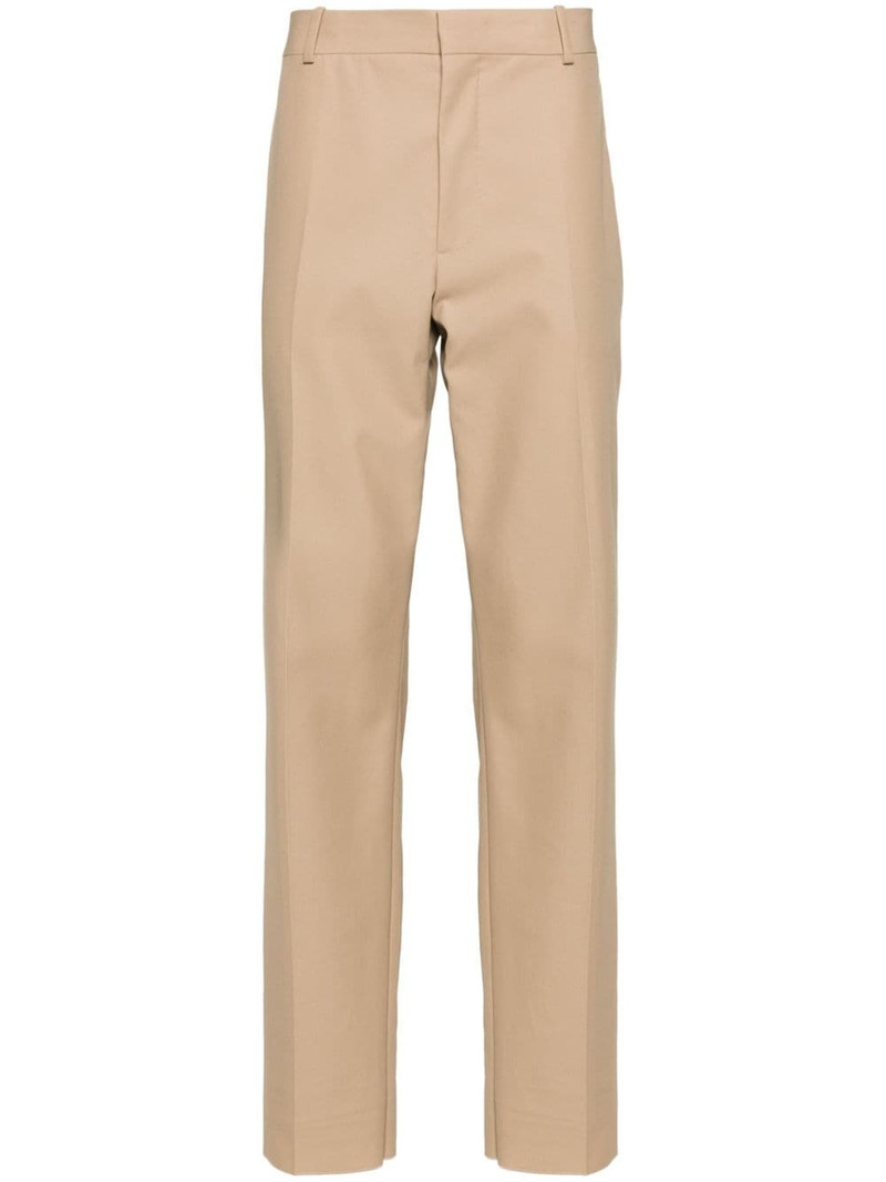 mid-rise twill-weave tailored trousers 1