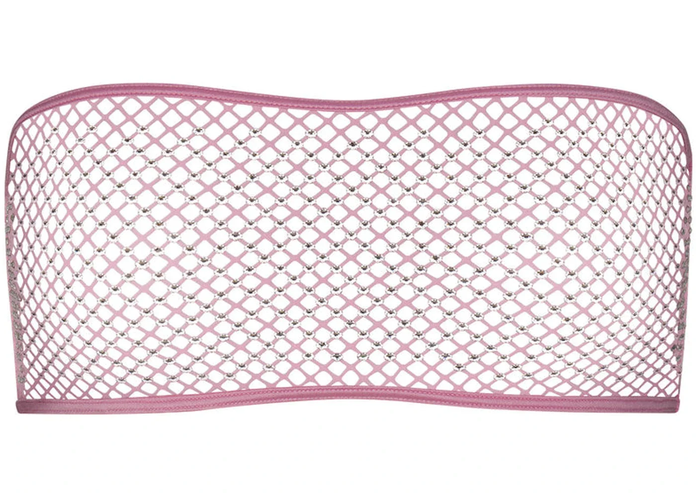 SKIMS x Swarovski Stretch Net Bandeau Bubble Gum - 1