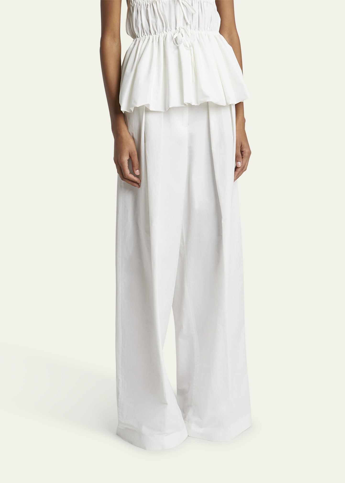Pamplona Pleated Wide-Leg Pants - 4