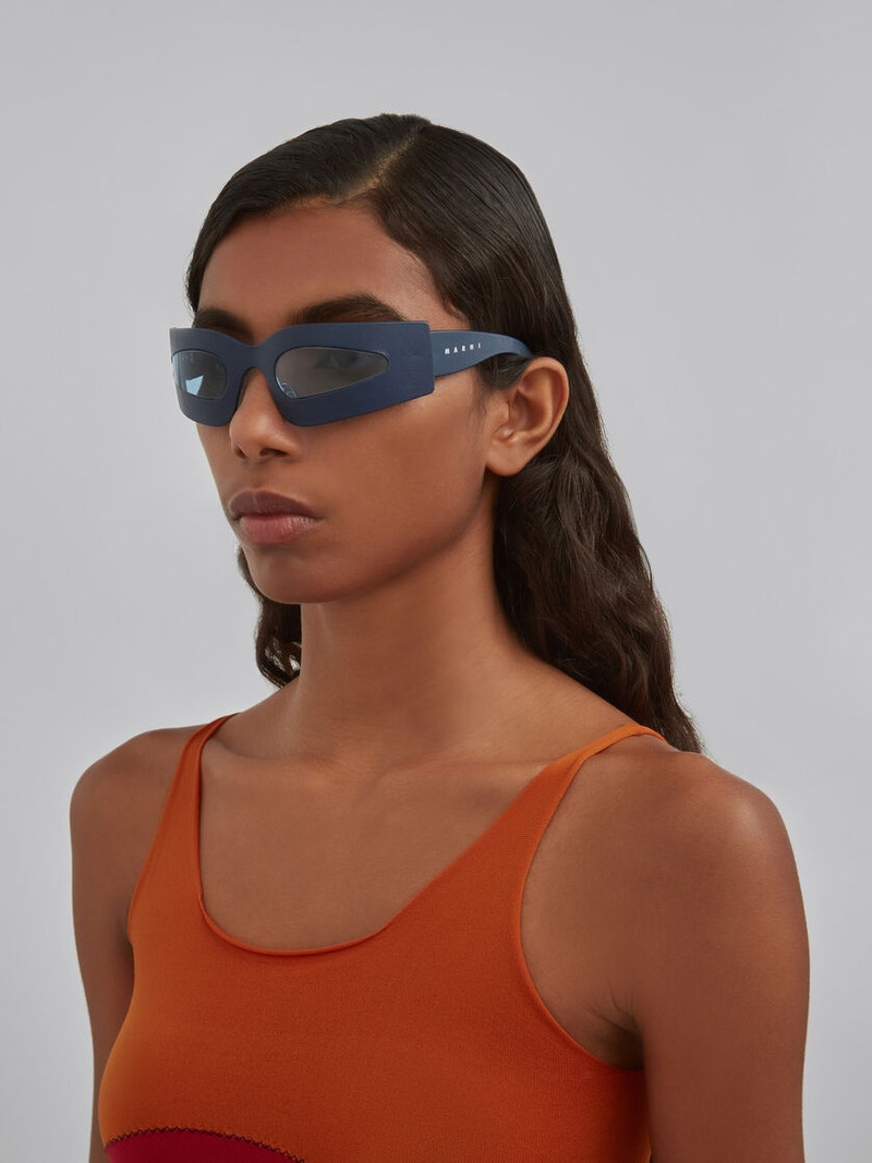 YUMA BLACK LEATHER SUNGLASSES 1