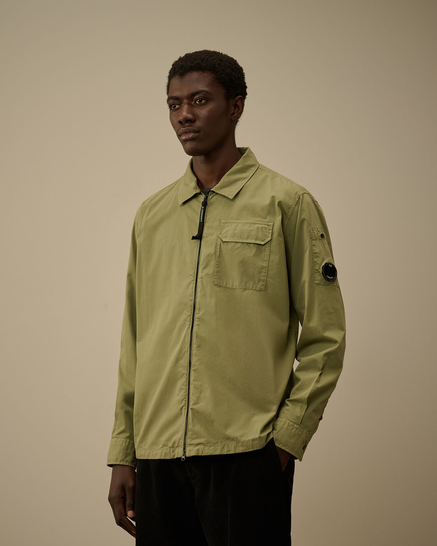 Organic Gabardine Zipped Overshirt - 3