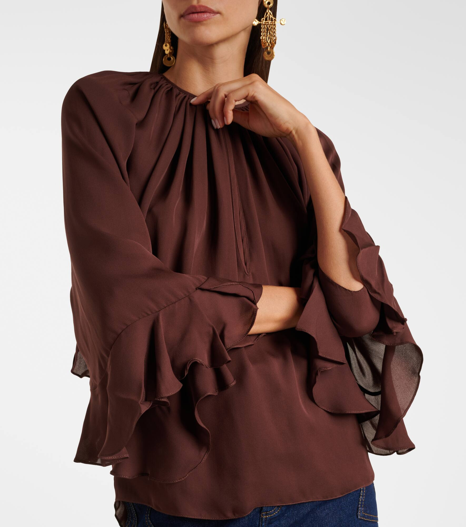 Silk georgette blouse - 7